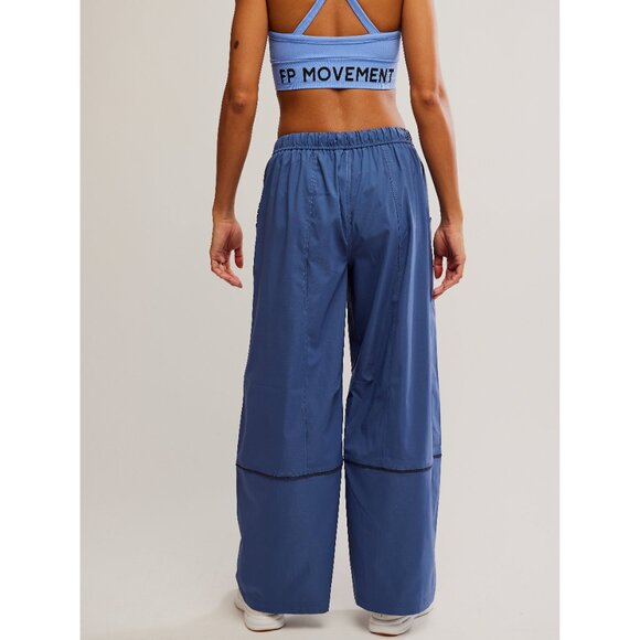 🆕 FP MOVEMENT Wish It Wide Leg Pants / Blue Indigo - Picture 4 of 9